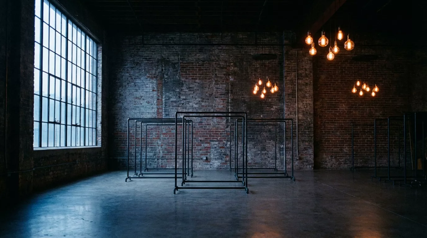 Wnętrze sklepu second hand — aranżacja