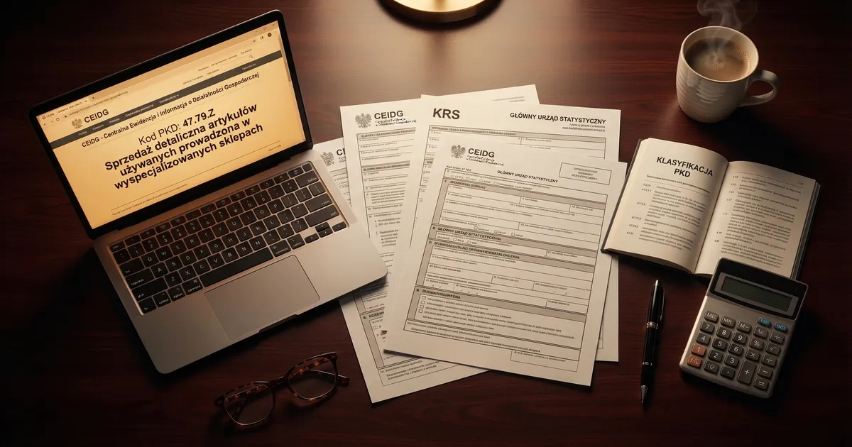 PKD sklep z odzieżą używaną